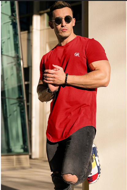 GR Fitted Curved Hem T-Shirt,