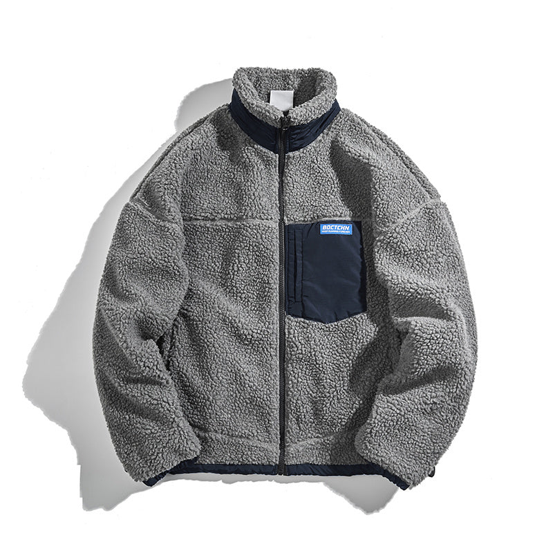 Thickened plus cashmere lamb coat