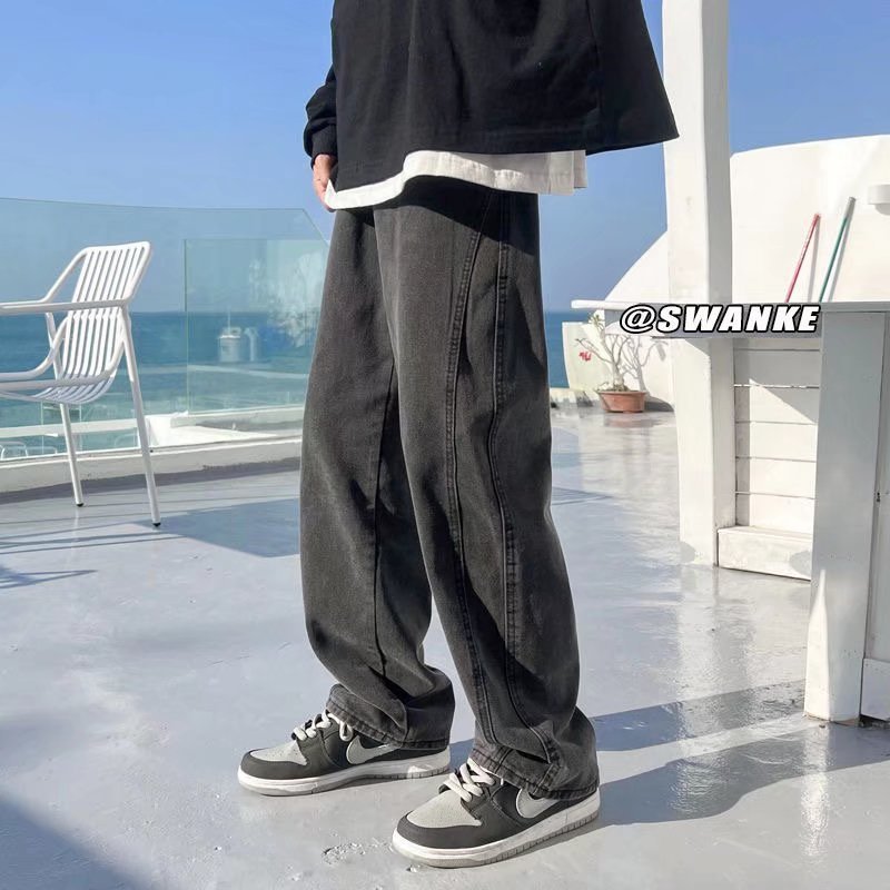 Loose Straight Mop Wide Leg