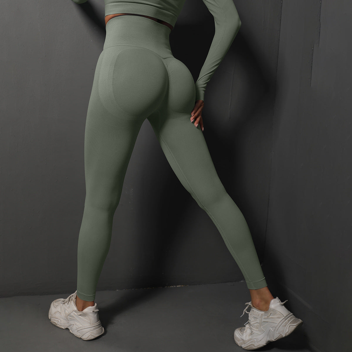 Seamless Stretch High Waist Belly Contracting And Close-fitting Trousers