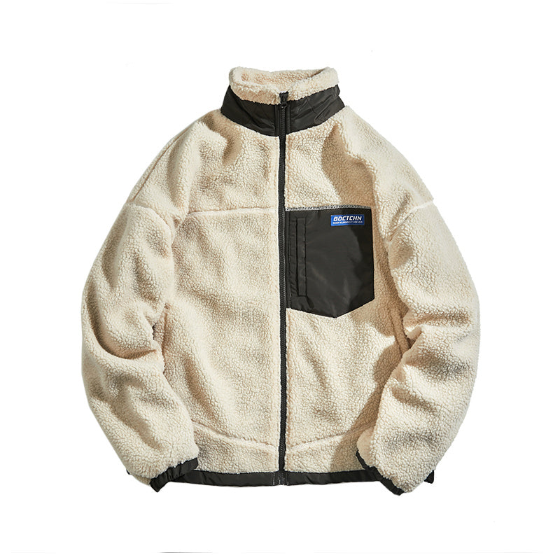 Thickened plus cashmere lamb coat